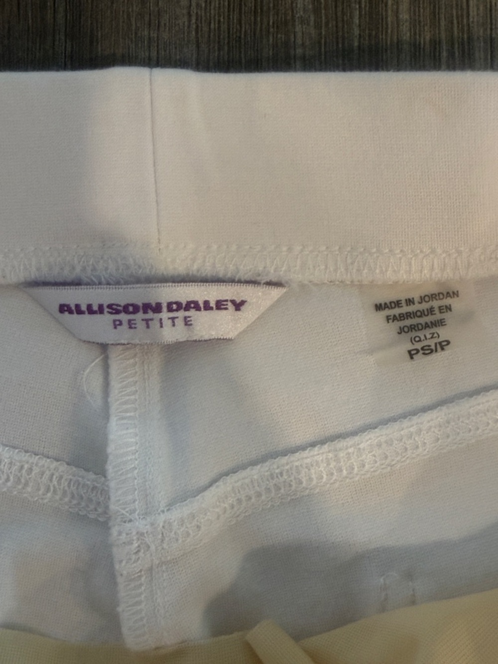Allison Daley Petite White Knit Pull-On Pants - Picture 2 of 3